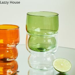 Colourful High Borosilicate Glass Milk Mug Water Cup Coffee Cup Breakfast Glasses Drinkware Coffee Mug 200ml
