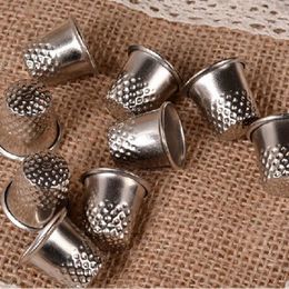 3 Pcs Thimbles Tailor Sewing Tool Silver Metal Grip Finger Shield Protector Pin Needle Handworking Sew Machine Accessory FA