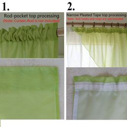 Solid Voile Veil Livingroom Balcony Bedroom Curtain Sheer Short Kitchen Window Treatments