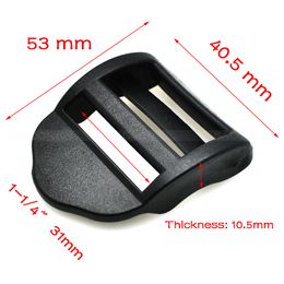 20mm 25mm 32mm 38mm Plastic Black Ladder Lock Slider Release Buckles for Backpack Straps Webbing