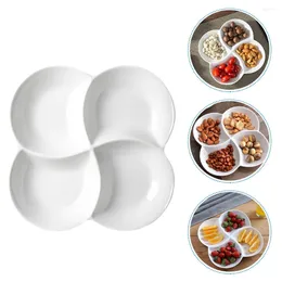 Dinnerware Sets Compartment Plate Snack Case Compartments Platter Fruit Trays Serving Party Appetiser