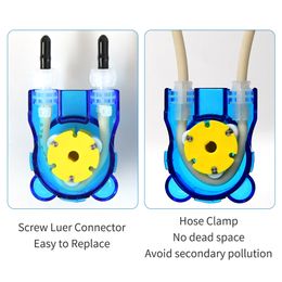 24V Kamoer KPAS100 Stepper Peristaltic Pump Samll Peristaltic Pump S/L Plate Transfer Viscous Non-Viscous Liquid (20-110ml/min)