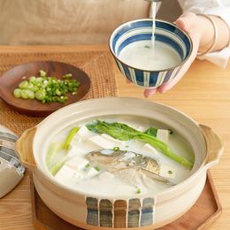 Ceramic Casserole Japanese Stoneware Cookware Health Soup Pot Stew Pot Open Flame Heat-resistant Home Kitchen Supplies