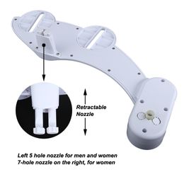 1PC UltraThin Personal Bidet Toilet Seat Attachment Non-electric Self-cleaning Dual Nozzles Frontal & Rear Wash Cold Wa
