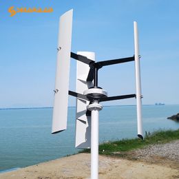 Vertical Wind Turbine 400w 600w 12v/24v/48v Maglev Generator Low Wind Speed Start Free Energy 3 Phase AC Windmill For Home Use