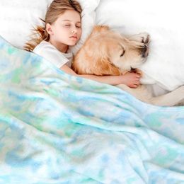 Blankets Blankets Fuzzy Soft Fleece Throw Blanket Blue Green Cozy Soft Warm Throw Blanket for Bed