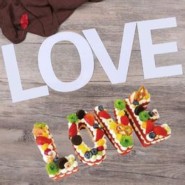 Food Grade PET 0-8 Numbers Cake Stencils Anniversary Birthday Cake Molds Heart Shape and Love Alphabet Plastic Flat Templates