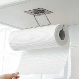 Toilet Paper Holders Punch Free Kitchen Bathroom Toilet Pape Storage Rack Roll Paper Rack Towel Holder Rack Stand Toilet Paper Stand Rack for Kitchen 240410