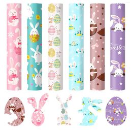 Window Stickers Happy Easter Day 30cm X 25cm Pvc Heat Transfer Film T-shirt Iron On Htv Printing Crop Eggs Patterns For Clothe
