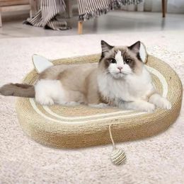 Handmade Sisal Basin Cat Scratching Board Runway Cat Toys Cats Don't Drop Scum Comfortable Cat Litter Pet Mats