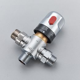 Brass Thermostatic Mixing Valve Bathroom Faucet Temperature Mixer Control Thermostatic Valve Home Improvement