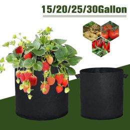 Garden Grow Bag Felt Planter Pots Flower Planting Pots Outdoor Strawberry Potato Vegetable Growing Raised Garden Bed Supplies