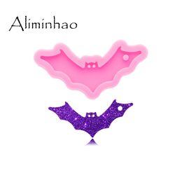 DY0610 DIY Shiny Halloween Bat/Cat/Castle Mould for Keychain Moulds Polymer Clay Epoxy Resin Chocolate Mould