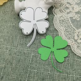 DIY Lucky Clover Greeting Card Metal Cutting Die Scrapbook Embossing Papercutting Manual Punch Stencil Album Knife Mould