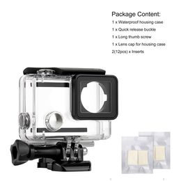 QIUNIU Standard Waterproof Housing Case Red Blue Underwater Diving Housing Protective Case Accessories for Go Pro Hero 4 3+ 3