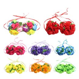 Colourful Hawaii Flower Bra Floral Child Girl Camisoles Bras Hula Dance Beach Tropical Party Supplies Halloween Christmas