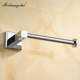 Falangshi Roll Paper Holder Solid Brass Chrome Polish Bathroom Accessories Wall Mounted Toilet Tissue Paper Holder WB8204