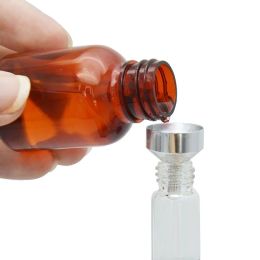 10 PCS Sliver Mini Metal Funnels For Filling Small Bottles Transferring Liquid Refill Perfume Essential Oil
