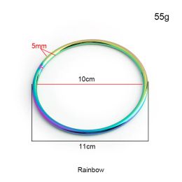 2-10-20pcs Rainbow inner 10cm 12.5cm Big Circle Rings for women bags handbags round metal handle frame