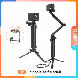 Monopods Action Camera for GoPro Hero 10 9 Selfie Stick Adjustable 360° Rotation Tripod Extension Rod Foldable Monopod Selftimer