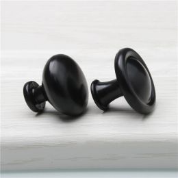 Black Durable Aluminium Alloy 96/128mm Single Hole Door Handle for Furniture Drawer Kitchen Cupboard Cabinet Drawer Pull Knobs