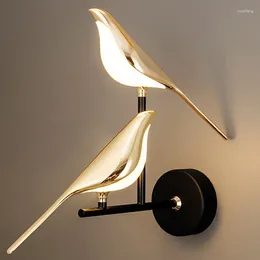 Wall Lamp Nordic Bird Sconce Dining Table Kitchen Hanging Led Lights Bathroom Bedroom Bedside Indoor Lamps For Room Home-appliance