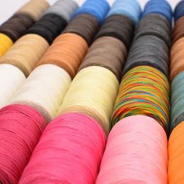 8pcs Set of 50m Leather Waxed Thread Polyester Cord Wax Coated Strings Braided DIY Leather Craft Sewing Accessories