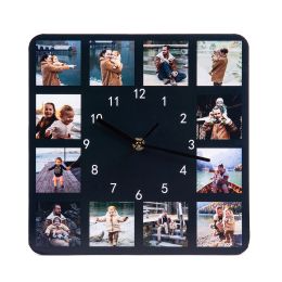 Personalized Custom Photos Wall Clock Design Wooden Wall Clock Home Living Room Office Garage Wall Clock Decorative