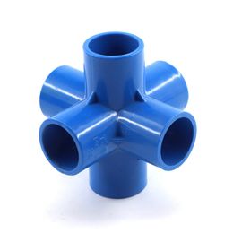 I.D 20/25/32mm Blue PVC Pipe Straight Elbow Tee Connector Fittings Water Pipe 3 4 5 6 Way Joints Adapter Garden Water Connector