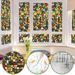 Window Stickers Multi-Size Decorative Film Anti Look Static Cling For Glass Stained Self Adhesive