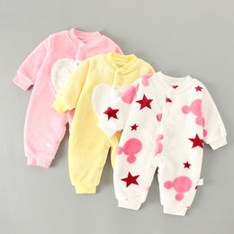 Newborn Baby Spring Winter Clothes Infant Jacket for Girls Jumpsuit for Boys Soft Flannel Bebe Romper Baby Clothes 0-18 Month