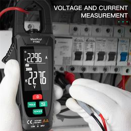 FY382 Digital Clamp Meter 6000/9999 Counts Auto Range AC/DC Current Voltage Ammeter Multimeter True RMS NCV Ampere Ohm Tester