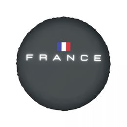 France Flag Spare Tyre Cover Case for Mitsubishi Pajero French Patriotic Car Wheel Protectors Accessories 14" 15" 16" 17" Inch