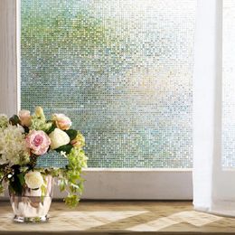 Window Stickers 90 200 Cm Stained Decorative Film Removable Static Privacy Cling Glass Heat Insulation Solar Covers