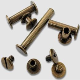 10/20sets M5 length 4mm to 60mm Metal Chicago Screws Nails Studs Snap Rivets For Photo Album Butt account book screw