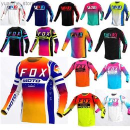 Cycling Shirts Tops Motorcycle Mountain Bike Team Downhill Jersey Offroad DH MX Bicycle Locomotive Shirt Racing Cross Country Ranger Y240410