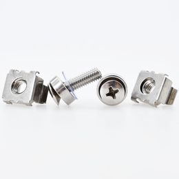 M5 M6 Phillips Rack Screw Nut Set Bolts Washers Metric Square Hole Hardware Server Screws Mount Clip Cage Nuts Assortment Kit