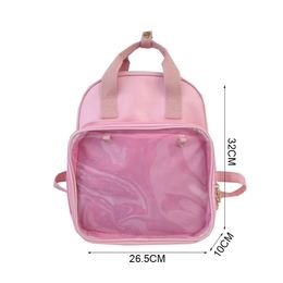 Clear Transparent Backpack For Women 2020 New Trendy Harajuku Itabags Cute Soild Colour School Bags for Teenager Girls Back Pack