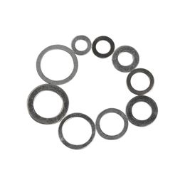 200Pcs Aluminium Flat Washer Gasket Set Flat Ring Seal Kit Set 9 Sizes M5/M6/M8/M10/M12/M14 with Box