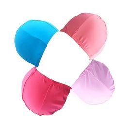 Mix-color Swimming Caps Unisex Pattern Random Sporty Polyester Water Sport Pool Swimming Bathing Cap Hat for Swimming Pool