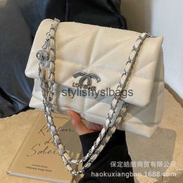 Shoulder Bags Stuff Sacks This years popular bag for women in 2024 new fashion niche super chain crossbody versatile single shoulder small square H240410