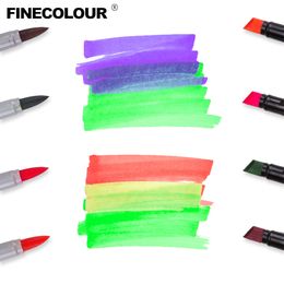 Finecolour EF102 Professional Art Markers Soft Brush Standard 24/36/48/60/72 Colours Double Heads Markers Pen Alcoholic Oily