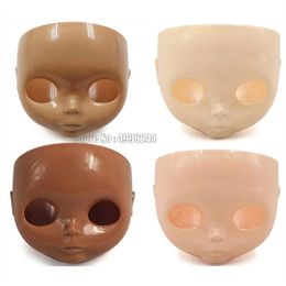 1pc 1/6 Blyth Diy Doll Factory Dolls Faceplate With Backplate 30cm Plastic Blyth No Makeup Face Screw Toys Accessories