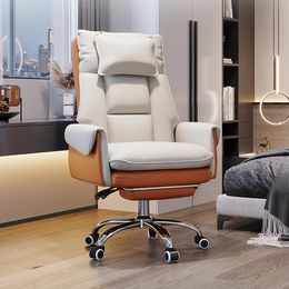 Comfortable sofa office chair, gaming chair, computer chair leather ecutive chair backrest with footrest reclining swivel chair