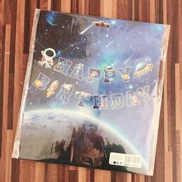 Happy Brithday Banner Space Planet party Astronaut banner Astronaut Happy Birthday Party Supplies Universe Decor