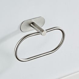 Towel Holder Nail Free Towel Hanger Brushed Gold Towel Ring Bathroom SUS304 Towel Bar Rail Bathroom Towel Rack