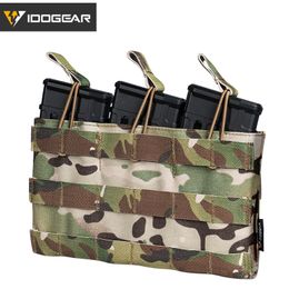 IDOGEAR Triple Magazine Pouch 5.56 Mag Pouch Open Top Gear Tactical Magazine Pouches 3526