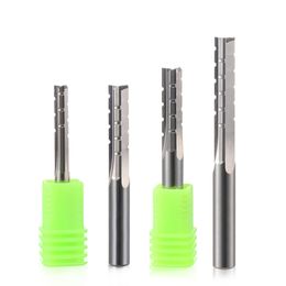 10Pcs 3 Flutes Straight Milling Cutter 4/6/12.7mm MDF Plywood Chipboard Wood Carving Trimming Slotting Router Bit End mill