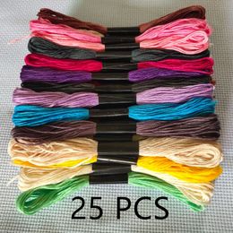 25 pcs Random Colour embroidery Thread DIY Silk Line Branch Threads Similar Thread Floss Skein Cross Stitch Thread