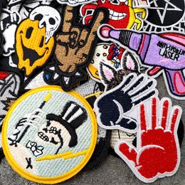 Ghost Skull Rock Eye Patches Clothe Embroidery Applique Sewing Supplies Decorative Badges Astronaut Pirate